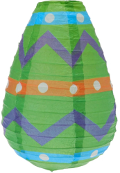 Felinar din hartie cu suport metalic 10x15 cm culoarea verde 