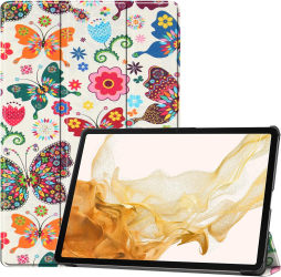 Husa Slim Sigloo Smart Cover Trifold pentru tableta Samsung Galaxy Tab S8 Plus S7 FE S7 Plus 12.4 Inch model Butterfly