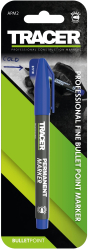 Marker Permanent TRACER APM2 Albastru cu Varf Fin 1-2mm Acrilic Durabil 