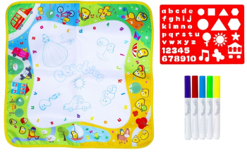 Set covoras lavabil pentru desenat cu carioaca si sablon 60 x 60 cm multicolor RMS 35-0126 