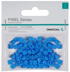 Accesoriu decorativ pentru carcasa DeepCool „PIXEL BU” silicon 5.4×5.4x4mm pachet 100 buc albastru 