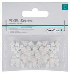 Accesoriu decorativ pentru carcasa DeepCool „PIXEL WH” silicon 5.4×5.4x4mm pachet 100 buc alb 