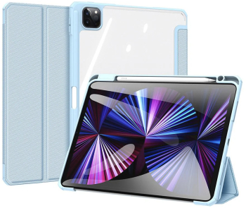 Husa protectie DuxDucis pentru iPad Air 2020/2022 TPU/Piele ecologica Suport Pen Albastru deschis 