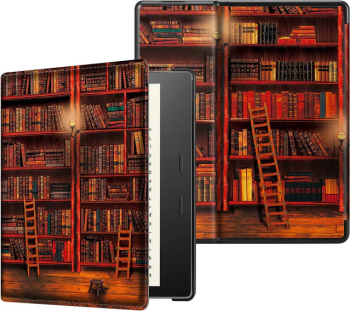 Husa Sigloo pentru Kindle Oasis 7inch model Library girl 