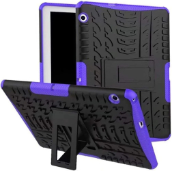 Husa Sigloo pentru tableta Huawei MediaPad T3 10 9.6 inch Heavy Duty Rugged Armor stand incorporat Purple 