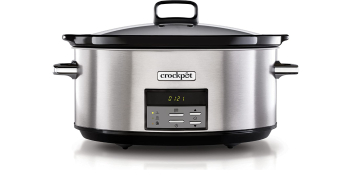 Slow cooker Crock-Pot CSC063X-01 7.5 L digital vas ceramica capac de sticla inox - RESIGILAT 