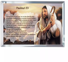 Tablou sticla Domnul este Pastorul meu 
