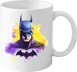 Cana din ceramica haioasa 330 ml alba pentru pasionatii de desene animate SuperEroi Marvel Batman
