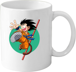 Cana din ceramica haioasa desene animate vechi 330 ml alba tematica Anime Japonia 