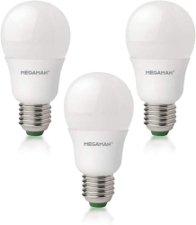 Set 3 becuri LED MEGAMAN E27 9 5 W 810ML 4000K 15.000 de ore alb rece clasa energetica A + pentru economie de energie 