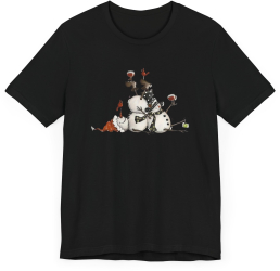 Tricou Christmas Party 2 personalizat negru cu maneca scurta tematica Craciun marimea M 