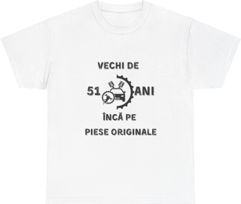 Tricou personalizat barbati negru 51 ani si inca pe piese originale pentru aniversare marimea L 