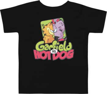 Tricou personalizat copii 3-4 ani negru tematica Cartoons Garfield 