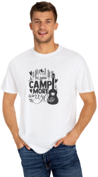 Tricou personalizat Camping Lover pentru iubitorii de natura barbati alb marimea M 
