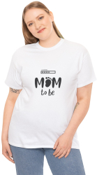 Tricou personalizat Gravide Mom to Be alb marimea M 