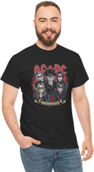 Tricou personalizat Music negru AC/DC pasionatii de muzica marimea XL 