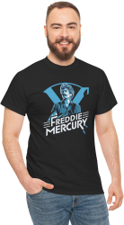 Tricou personalizat Music negru Freddie Mercury pasionatii de muzica marimea L 