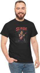 Tricou personalizat Music negru SLASH pasionati de muzica marimea M 