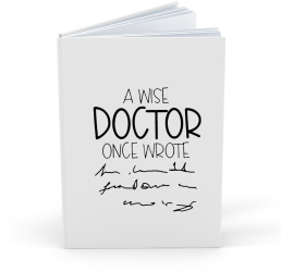 Agenda/Jurnal cu mesaj amuzant pentru medici 100 file foaie alba Doctor Agenda 