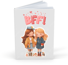 Agenda/Jurnal pentru copii 100 file foaie alba BFF cele mai bune prietene 