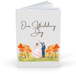 Agenda/Jurnal pentru organizare nunta amintiri mireasa 100 file foaie alba model Our Wedding Day 