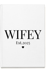 Agenda/Jurnal pentru organizare nunta amintiri mireasa 100 file foaie alba model Wifey 2025 