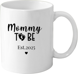 Cana din ceramica haioase Mom to be 2025 pentru gravide 