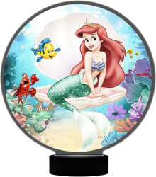Lampa led personalizata pentru camera copilului 7 culori RGB tematica Ariel Mica Sirena 