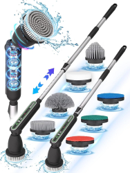 Perie Electrica Rotativa pentru Curatare Bucatarie Baie Pardoseala Geamuri Masina 7 Capete Autonomie 120 de Minute 400 RPM 2 Viteze 