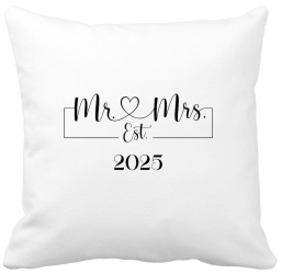 Perna personalizata nunta cu mesaj pentru mireasa ideal decor nunta/poze/save the date 40x40 cm 
