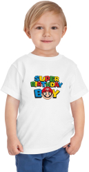 Tricou copii aniversar Super Mario pentru baieti 3 ani 