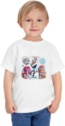 Tricou copii aniversar tematica Olaf Frozen pentru baieti 5 ani 
