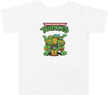 Tricou personalizat copii 3-4 ani alb tematica Cartoons Testoasele Ninja 
