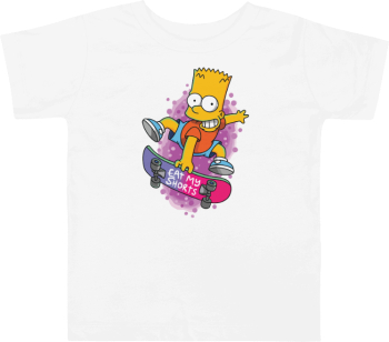 Tricou personalizat copii 3-4 ani alb tematica Cartoons The Simpsons 