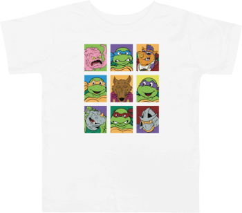 Tricou personalizat copii 3-4 ani alb tematica Testoasele Ninja 