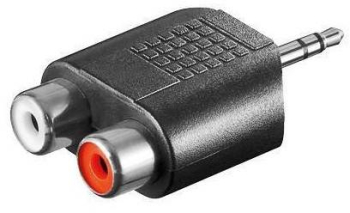Adaptor Jack 3.5 mm stereo la 2x RCA mama Goobay 