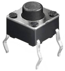 Buton microcontact 4 pini OFF-ON fara retinere 6x6mm buton 1.5mm de la PCB 5mm 