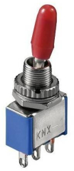 Comutator ON-ON 3 pini 12x6.5x9.5mm cu retinere Goobay