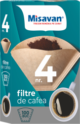 Hartie filtru cafea Misavan nr. 4 100 bucati/cutie 