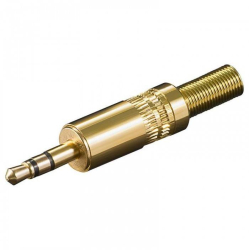 Mufa Jack 3.5 mm stereo tata metal aurit Goobay 