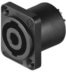Mufa Speakon mama patrat 4 pini pe panou 26.2 mm Goobay 