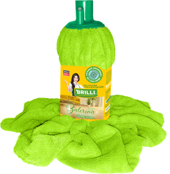 Rezerva mop Brilli Balerina microfibra suprafete sensibile verde