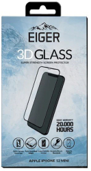 Eiger Folie Sticla Curbata 3D pentru Iphone 12 Mini Clear Black 0.33mm 9H oleophobic
