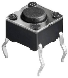 Buton microcontact 4 pini 6x6mm OFF-ON fara retinere buton 0.8mm de la PCB 4.3mm 