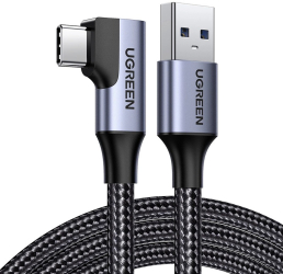 Cablu alimentare si date USB-A la TypeC 3A 1m in ungi de 90º UGREEN 