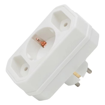 Distribuitor 2 simple Euro si 1 shuko cu protectie 