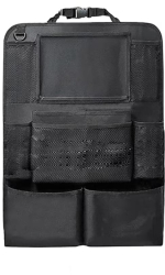 Organizator pentru Scaun Auto ONSG® cu Suport Tableta si Buzunare Multiple Panza Oxford 64 x 45 cm Negru