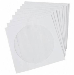 Plicuri CD /DVD din hartie alba 100buc/set 