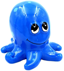 Pusculita din ceramica Deluxebase model caracatita albastra 