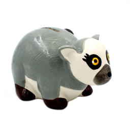 Pusculita din ceramica Deluxebase model lemur gri 